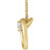 14K Yellow Gold 1/10 CT Natural Diamond Circle Necklace