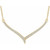 14K Yellow Gold 1/6 CTW Natural Diamond V Necklace