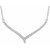 14K White Gold 1/6 CTW Natural Diamond V Necklace