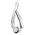 14K White Gold 1/4 CTW Natural Diamond Teardrop Pendant