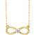 14K Yellow Gold 1/10 CT Natural Diamond Infinity-Inspired Necklace