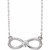 14K White Gold 1/10 CT Natural Diamond Infinity-Inspired Necklace