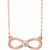 14K Rose Gold 1/10 CT Natural Diamond Infinity-Inspired Necklace