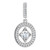 14K White Gold Round 1/3 CTW Natural Diamond Pendant