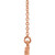 14K Rose Gold 1/8 CTW Natural Diamond Curved Bar Necklace