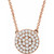 14K Rose Gold 1/3 CTW Natural Diamond Cluster Necklace