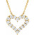 14K Yellow Gold 1/4 CTW Natural Diamond Heart Necklace