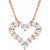 14K Rose Gold 1/4 CTW Natural Diamond Heart Necklace