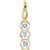 14K Yellow Gold 1/2 CTW Natural Diamond Three-Stone Pendant