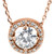 14K Rose Gold 1/2 CTW Natural Diamond Halo-Style Necklace