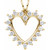14K Yellow Gold 9/10 CTW Natural Diamond Heart Pendant
