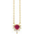 14K Yellow Gold Natural Ruby & .08 CTW Natural Diamond Necklace