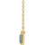 14K Yellow Gold Blue Multi-Gemstone & 1/8 CTW Natural Diamond Bar Necklace