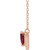 14K Rose Gold Natural Ruby & .06 CTW Natural Diamond Necklace