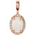 14K Rose Gold Natural White Opal & .04 CTW Natural Diamond Halo-Style Pendant