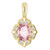 14K Yellow Gold Natural Morganite & .07 CTW Natural Diamond Pendant