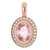 14K Rose Gold Natural Pink Morganite & 1/8 CTW Natural Diamond Pendant