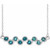14K White Gold Natural Aquamarine Bezel-Set Bar Necklace