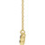 14K Yellow Gold Natural Blue Zircon Bezel-Set Bar Necklace