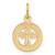 14K Yellow Gold Eternal Life Cross in Circle Charm