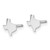 14k White Gold Texas State Earrings