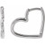 14K White Gold Hinged Heart Huggie Earrings