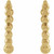 14K Yellow Gold Beaded Huggie Earrings