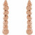 14K Rose Gold Beaded Huggie Earrings