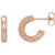 14K Rose Gold Milgrain Huggie Earrings