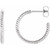 14K White Gold Rope Hoop Earrings