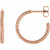 14K Rose Gold Rope Hoop Earrings