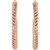 14K Rose Gold Rope Hoop Earrings