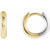 14K Yellow/White Gold Hinged Huggie Earrings
