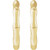 14K Yellow Gold Bamboo Hoop Earrings