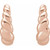 14K Rose Gold Rope Dome Hoop Earrings