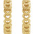 14K Yellow Gold Hearts Hoop Earrings