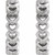14K White Gold Hearts Hoop Earrings