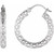 14K White Gold Pierced Tube Hoop Earrings