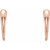 14K Rose Gold Modern J-Hoop Earrings