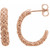 14K Rose Gold Sculptural J-Hoop Earrings