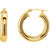 14K Yellow Gold Tube Hoop Earrings