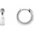 14K White Gold Classic Hinged Hoop Earrings