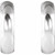 14K White Gold Classic Hinged Hoop Earrings