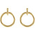 14K Yellow Gold Circle Dangle Earrings