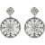 14K White Gold Filigree Earrings