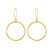 14K Yellow Gold Circle Earrings