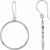 14K White Gold Circle Earrings