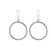 14K White Gold Circle Earrings