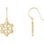 14K Yellow Gold Snowflake Earrings