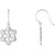 14K White Gold Snowflake Earrings